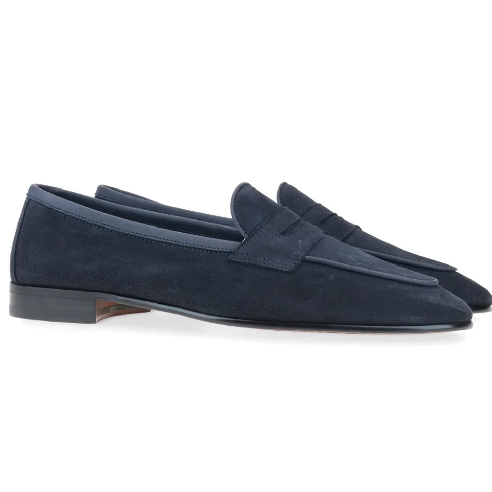 Berwick 1707 Blake Stitch | Loafer^5541-T01 JANUS CALF NAVY - Ungefüttert